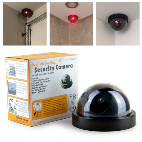 Factory direct sales new model 01CCTV fake hemisphere with light, simulated hemisphere monitoring, simulated camera, fake monitoring