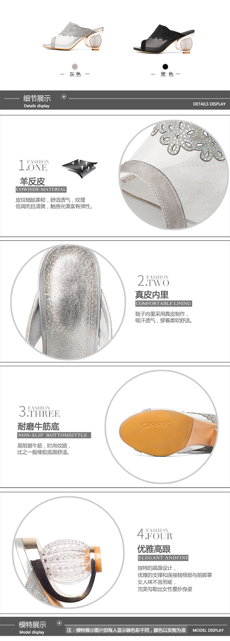 Chaussures été pour femme ZHJY CUIR SANS STANDARD en Caoutchouc - Ref 3345441 Image 10