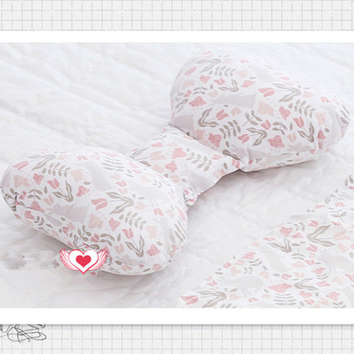 Infant Pillow Children Pillow 100% Cotton Bow Tie Cervical Support Pillow Shaping Pillow All Seasons Universal 3D Mesh