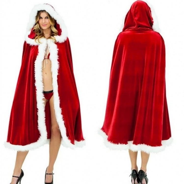 Christmas dances red cloak adult children red sexy cape and European and American boutique clothing