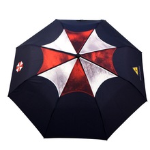 创意动漫周边海贼王折叠晴雨伞生化危机三折遮阳伞晴雨两用代发