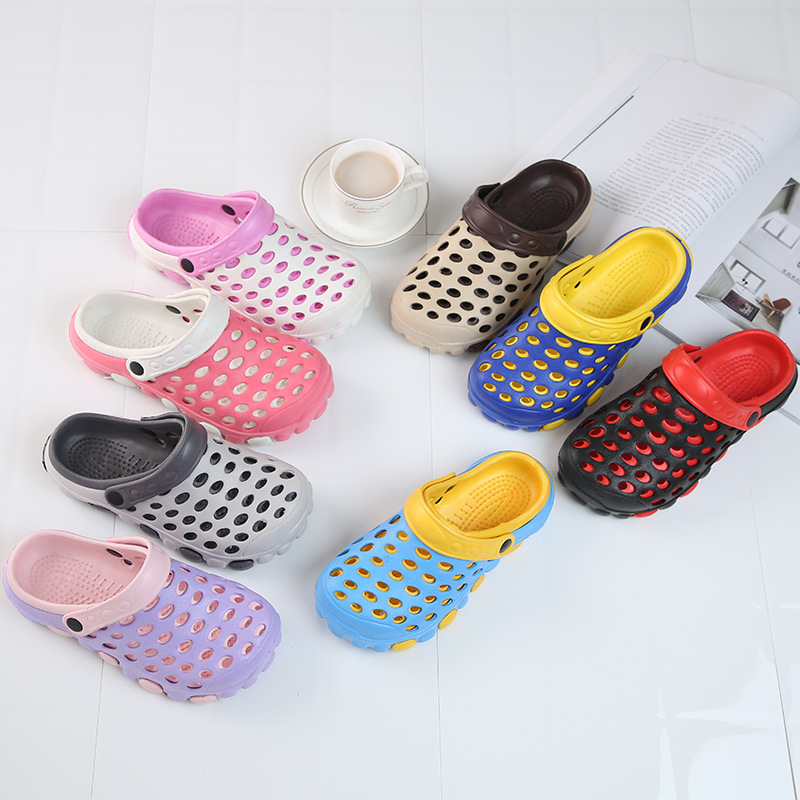 2021 new pattern summer lady Crocs slipper Beach shoes Trend ventilation Men's slipper lovers Large Sandals