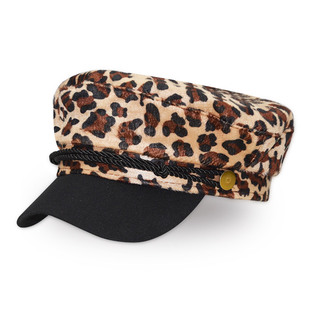 Women's Streetwear Leopard Curved Eaves Beret Hat display picture 9