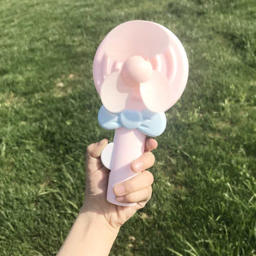Cartoon lollipop hand-pressed children's small fan Hand-held pressure children's fun fan gift advertising plus LOGO