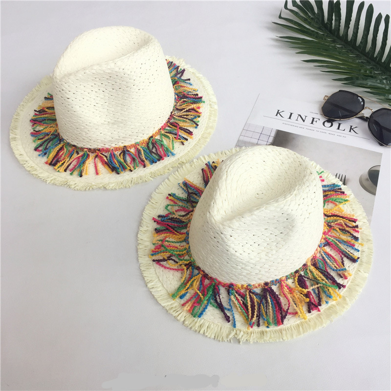 Stylish Women's Straw Hat For Summer Seaside Vacation And Beach_voghion.com