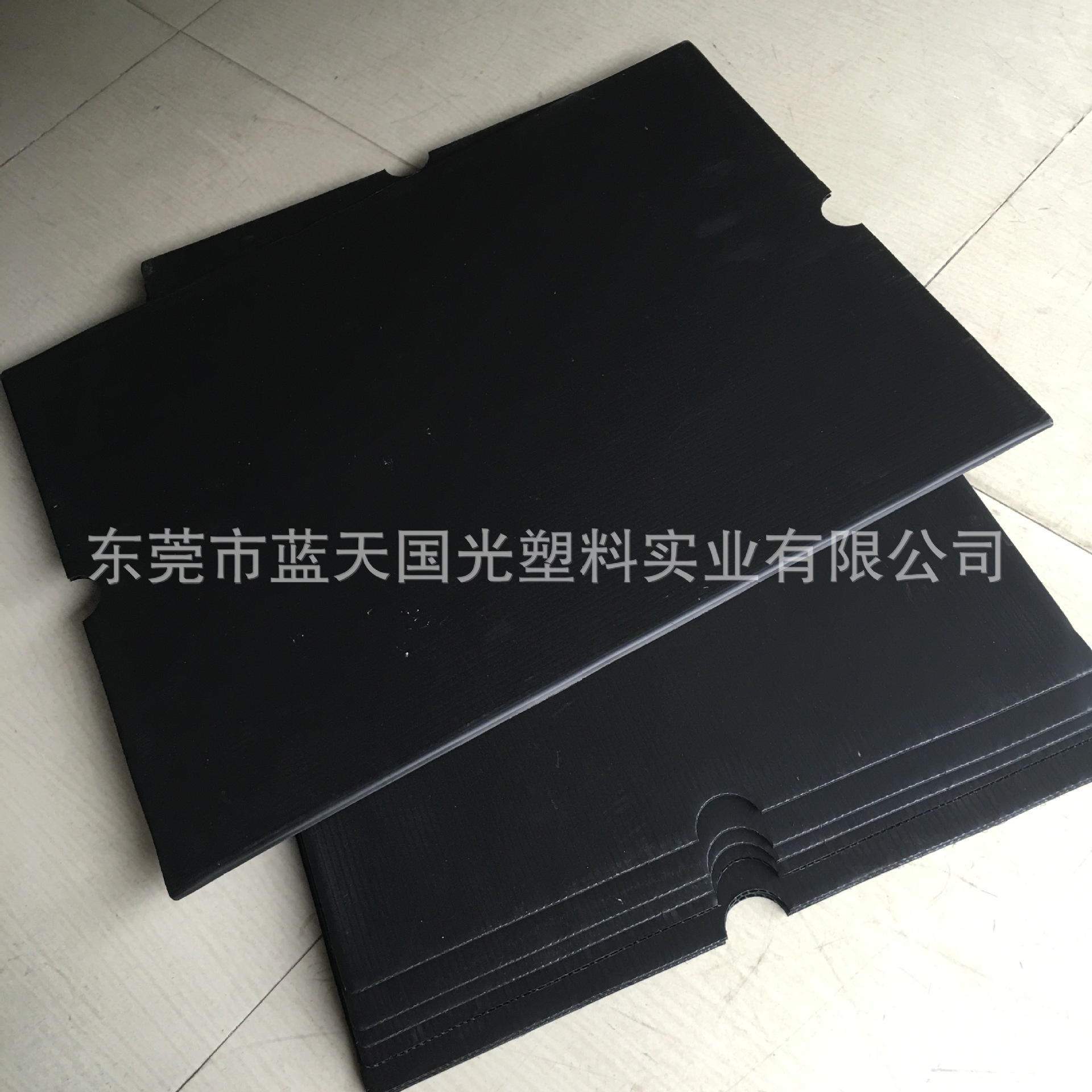 PP塑料瓦楞板钙胶板 防静电中空板 电子厂专用黑色防静电塑料隔板