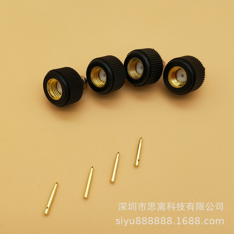 SMA-J射频连接器 大S半塑小尾巴接头 胶棒天线配件 高品质镀金