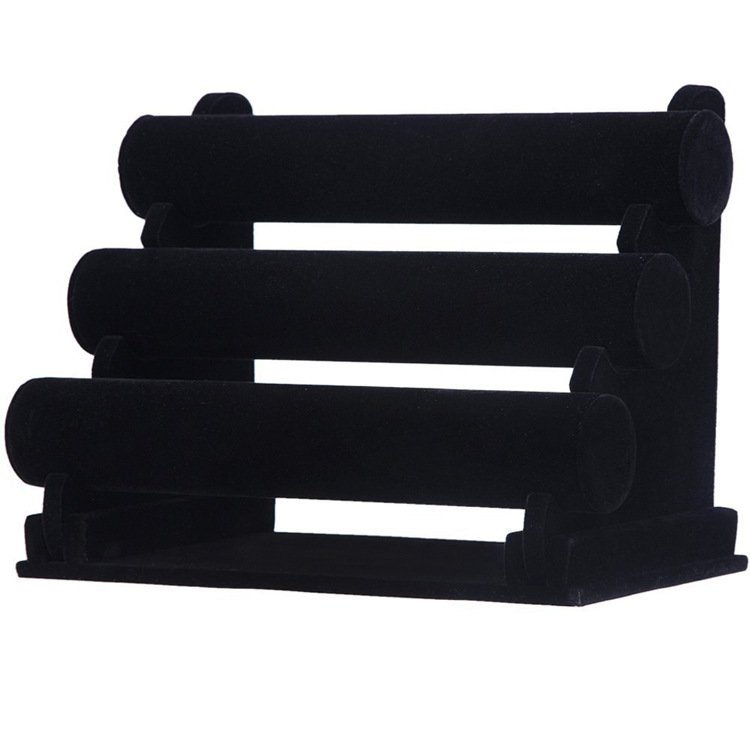 Jewelry Rack Classification Modern Style Solid Color Flannel Jewelry Rack