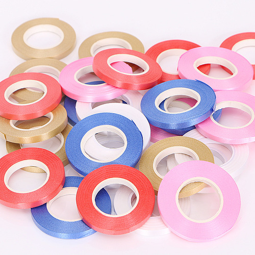 Factory direct sale 10mx0.5cm small roll ribbon birthday party decoration tied balloon rose gold ribbon