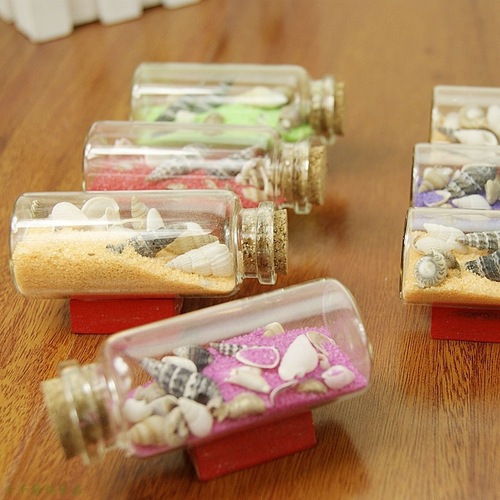 Four Sea Sand Drift Bottles, Wish Bottles, Shell Starfish Wish Bottles, Birthday Gifts, Lucky Bottles, Festival Gift