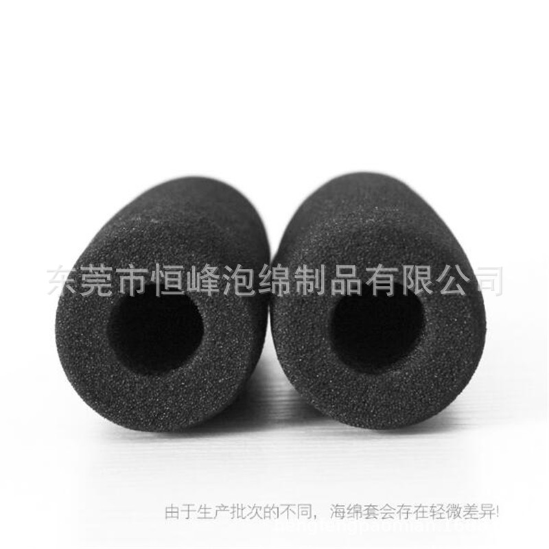 厂销12*22*45黑色咪棉套  话筒海绵咪头套 粗孔咪棉头防风罩定制