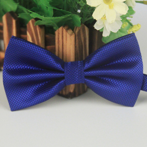 Multicolored polyester casual jacquard plain fine check linen business bow tie necktie Shengzhou factory wholesale