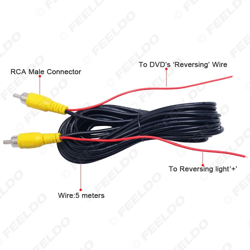 6 meters 10 meters 15 meters video line with reversing detection line car reversing camera video line cable connection line