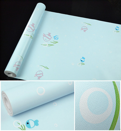 10 meters pvc self-adhesive wallpaper cartoon bedroom children's room boy girl wallpaper sticky note