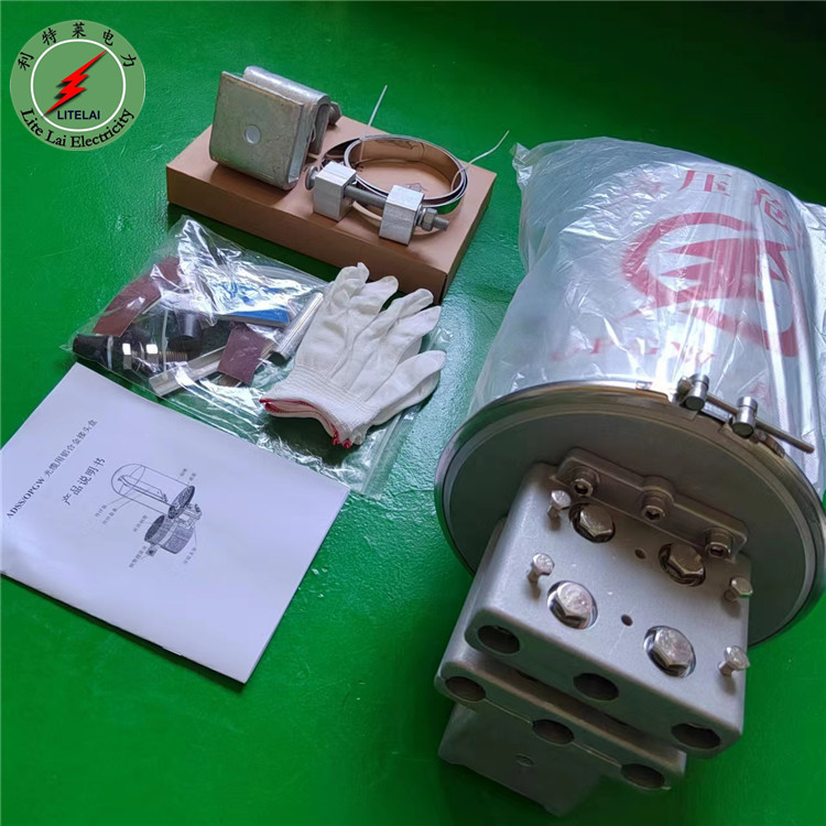 新品ADSS杆用铝合金光缆接续盒帽式熔接包一进一出直销光缆终端盒