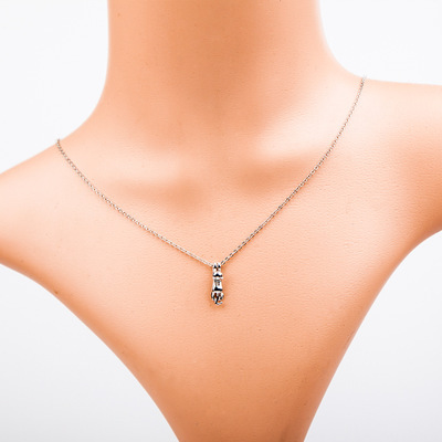 Cartoon kitten pendant necklace environmental protection gold plated silver animal cat necklace clav