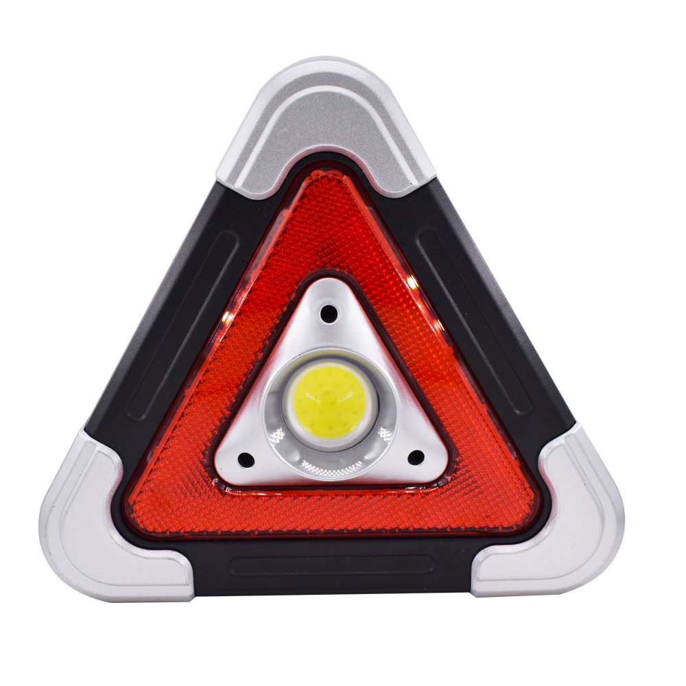 COB工作灯 三角形红光警示灯 太阳能新款野营灯应急灯批发
