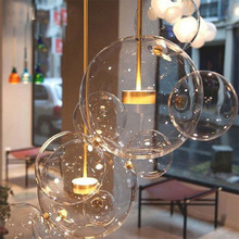 創意米奇泡泡吊燈設計師LED客廳餐廳卧室后現代北歐玻璃吊燈