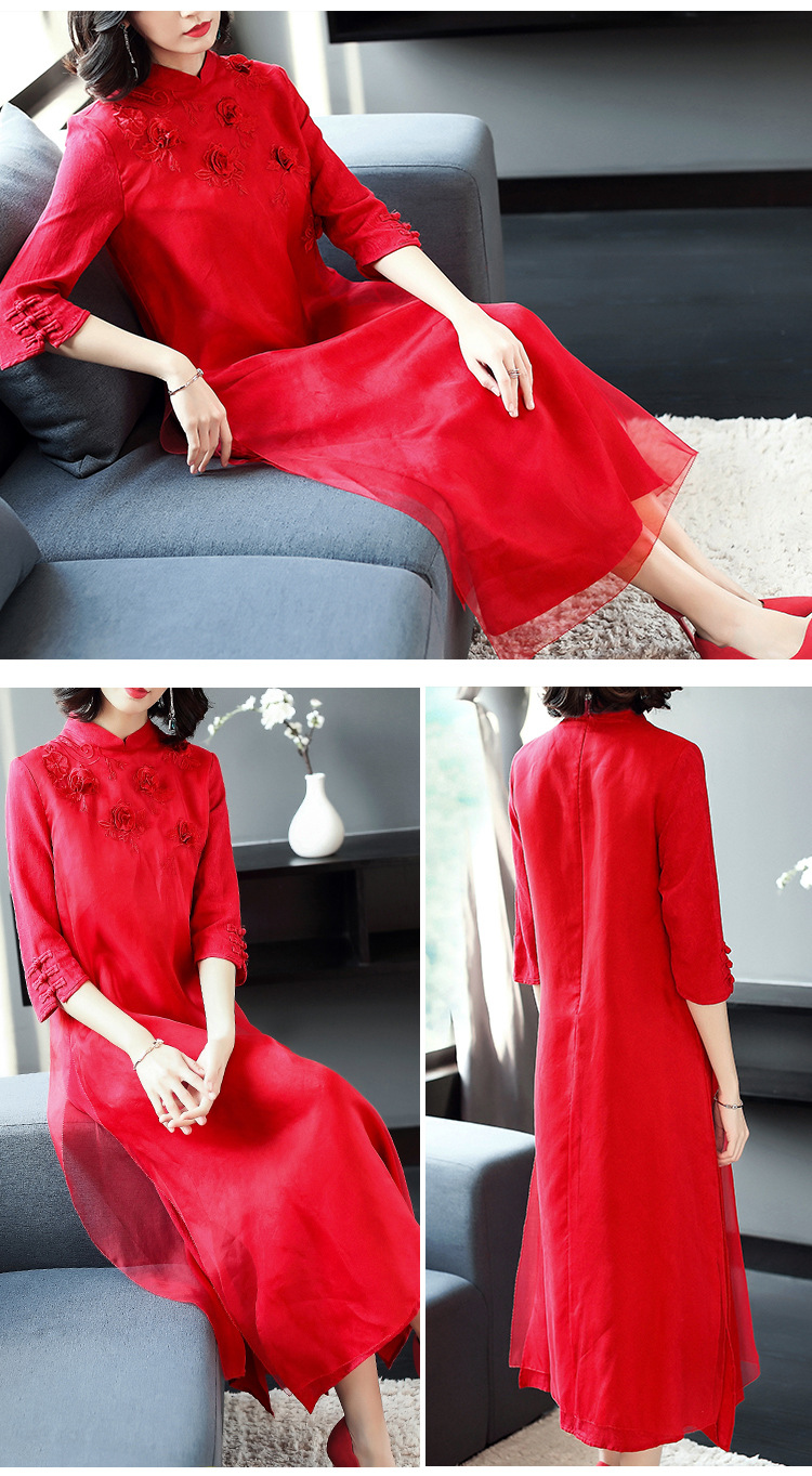 Robe femme REVIENNE BAY  RUIFEN en De la soie - Ref 3327351 Image 24