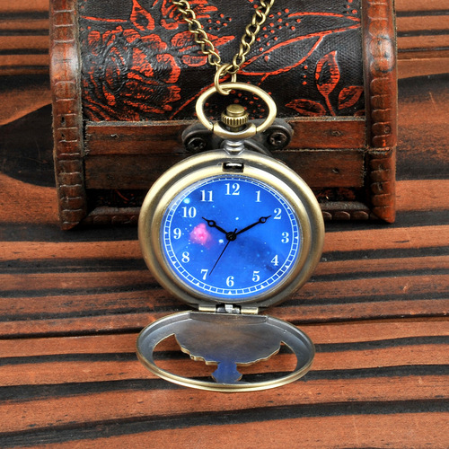 Retro hollow red scarf little prince pocket watch starry sky prince pocket watch little boy pocket watch manufacturer wholesale 1020