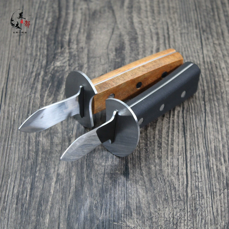 Stainless steel raw knife, rosewood handle, thickened oyster knife, plastic, thick oyster knife, fish oyster scallop shell knife