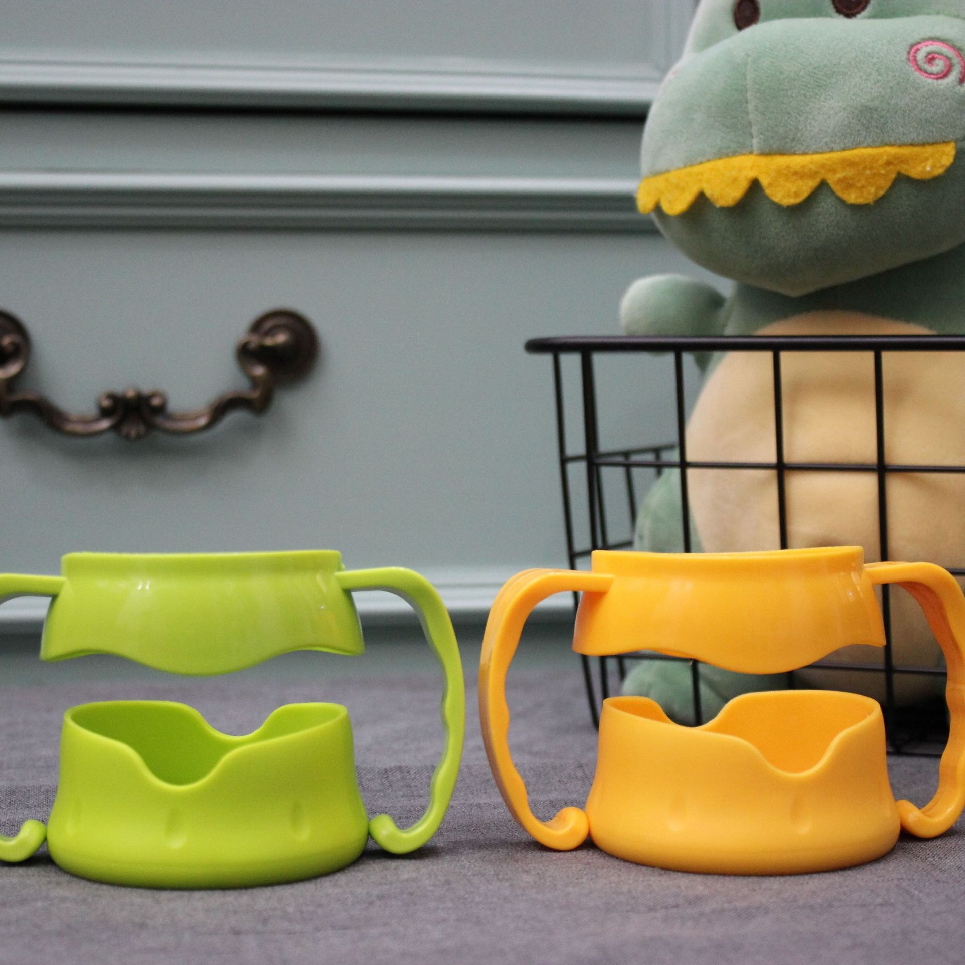 廠家直銷奶瓶配件防摔底座寬口奶瓶手柄可配貝親