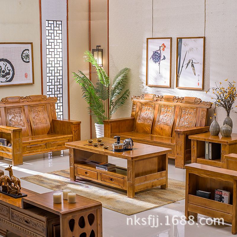 Camphor Wood wood high-grade sofa modern Minimalist style a living room series Chinese style to work in an office tea table Furniture