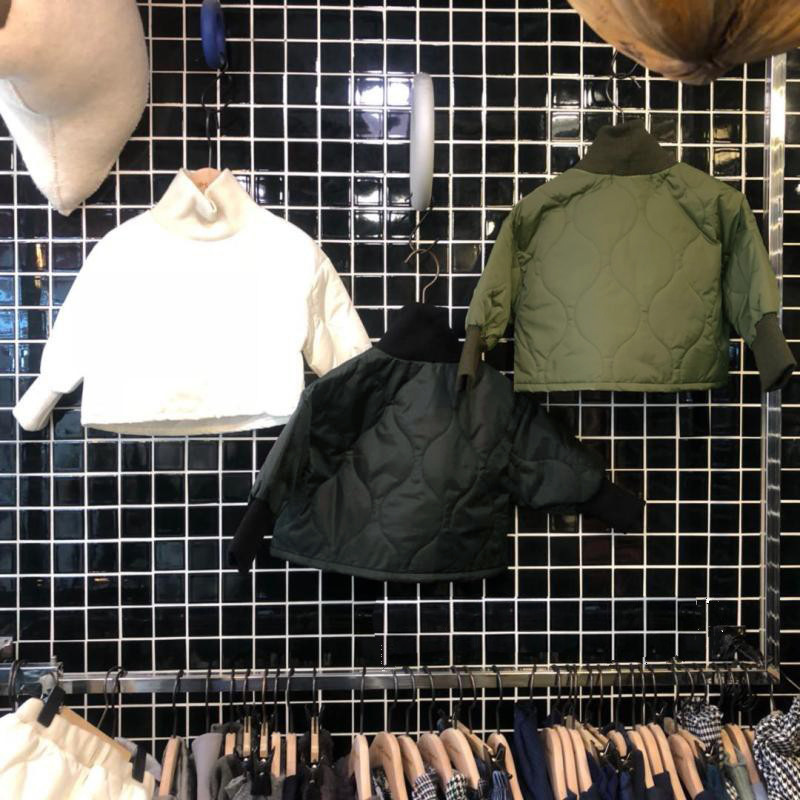 2021 Winter clothes Korean Edition Children's clothing men and women Western style High collar Embossing Cotton clip have cash less than that is registered in the accounts jacket