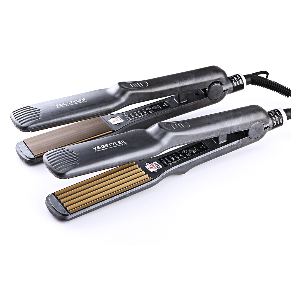 shopee热销新款直发器 调温平板直发夹板 玉米烫发卷发器