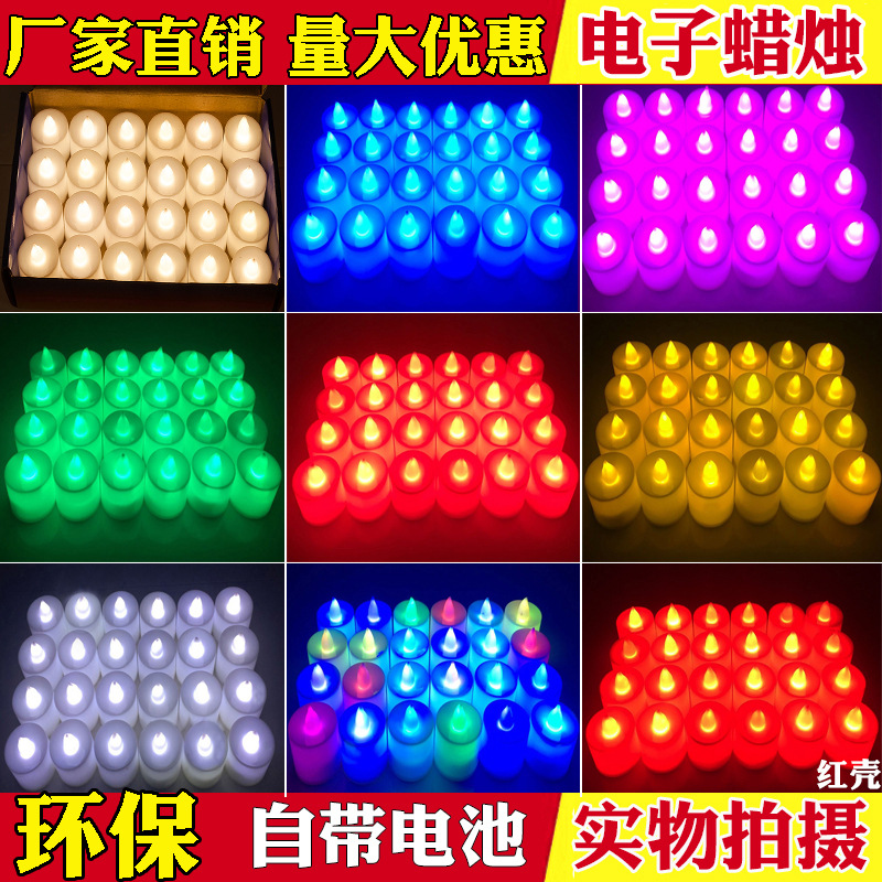 Velas Electrónicas LED de Plástico, Luz LED, Multicolor, para Fiestas, Cumpleaños y Navidad