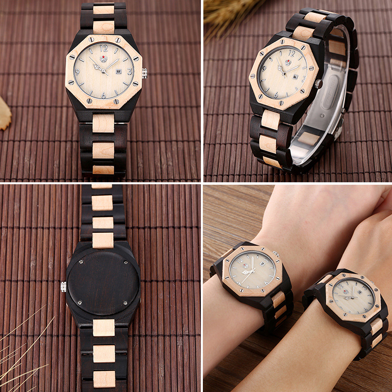 鑫柏琴石英木质手表一对防水男女个性木头表
