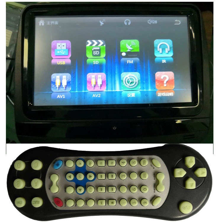 Аудио-и видео-мультимедийный плеер в автомобильном подголовнике Quanzhi Agent C500 \ C200S с 16-битным игровым симулятором