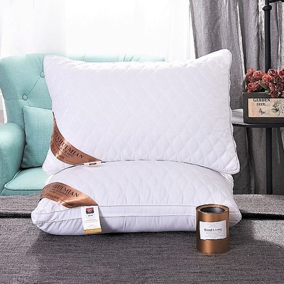 厂家直销磨毛棉立体绗缝压格高弹力枕芯宾馆家庭通用加厚高端枕头