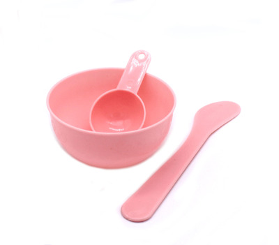 3件套散装粉绿混色美容面膜碗diy彩色面膜化妆工具套装面膜化妆碗