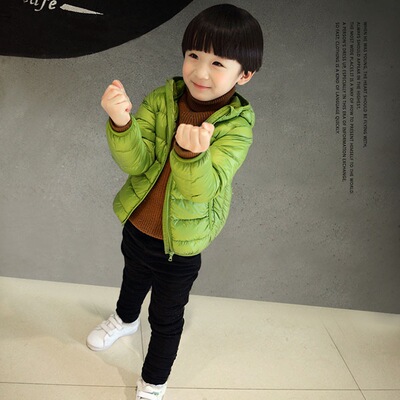 2018秋冬新款童裝輕薄羽絨服韓版潮童男女童羽絨外套短款連帽童裝
