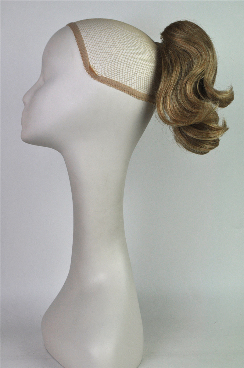 Comercio exterior Amazon pelucas de cola de caballo agarrar clip de cabello bolsa de cabello negro rizado corto cabello de caballo pelucas