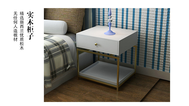 Excellent Luxury Modern Iron Casting Golden Nightstand Coffee End Bedside Table Home Furniture Nightstands Cabinet Cupboard Living Room 9