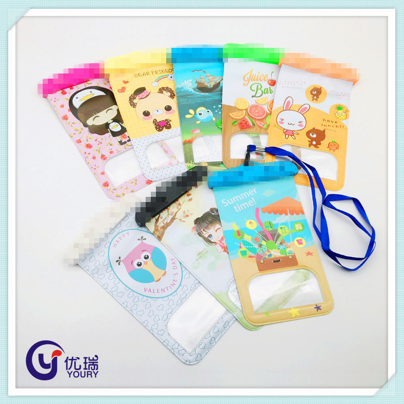 卡通手机防水袋 透明PVC防水手机袋 户外漂流手机袋潜水套