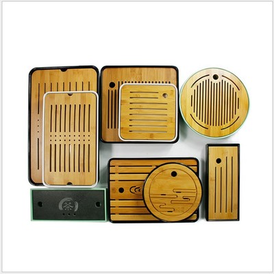 竹制密胺干泡茶盘 日式盛水茶台 酒店家用旅行茶具干泡台厂家直销|ms