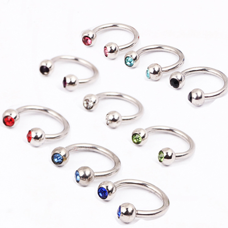 Pointed titanium steel lip stud product view
