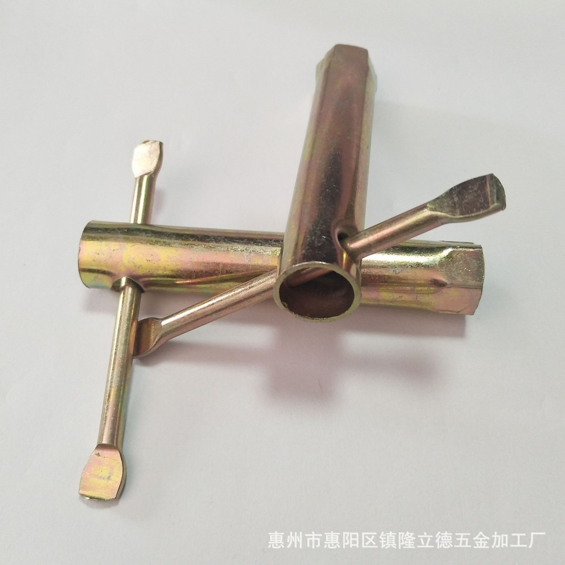 厂家供应 彩锌冲压火花塞套筒扳手 单头外六角套筒扳手 免费拿样