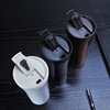 Handheld coffee glass stainless steel suitable for men and women with glass, creative gift
