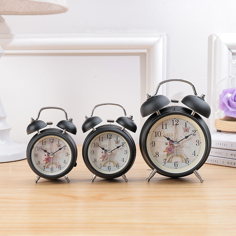 Mute student Belling alarm clock Simplicity originality fashion Flower LIGHT leisure time Noctilucent Electronics Desk Clock Alarm