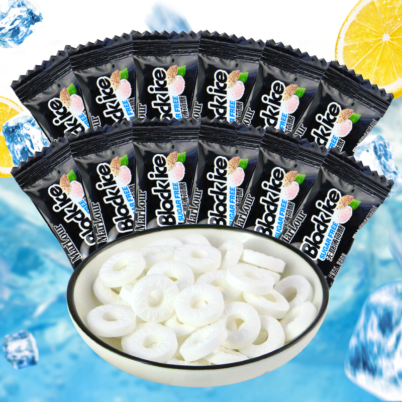 万宝路无糖薄荷糖500g/袋老式清凉糖约会接吻糖清新口气圈圈 散装|ru