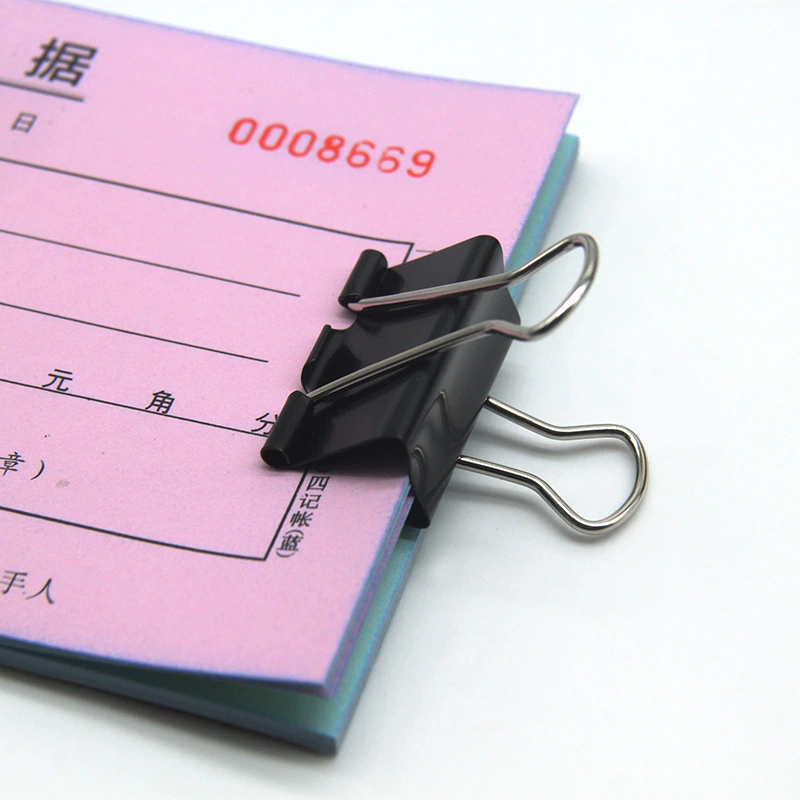 Gili Economy long tail clip black ticket metal clip office document 12 iron clip 12/box wholesale