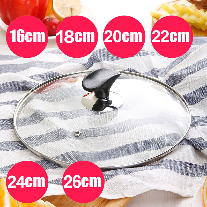 16cm18cm20cm24cm26cm有機鋼化玻璃鍋蓋 廚房配件蓋子