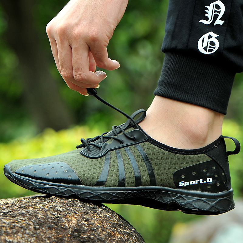 新款戶外溯溪鞋沙灘鞋輕便跑步鞋軟鞋輕盈鞋遊泳鞋