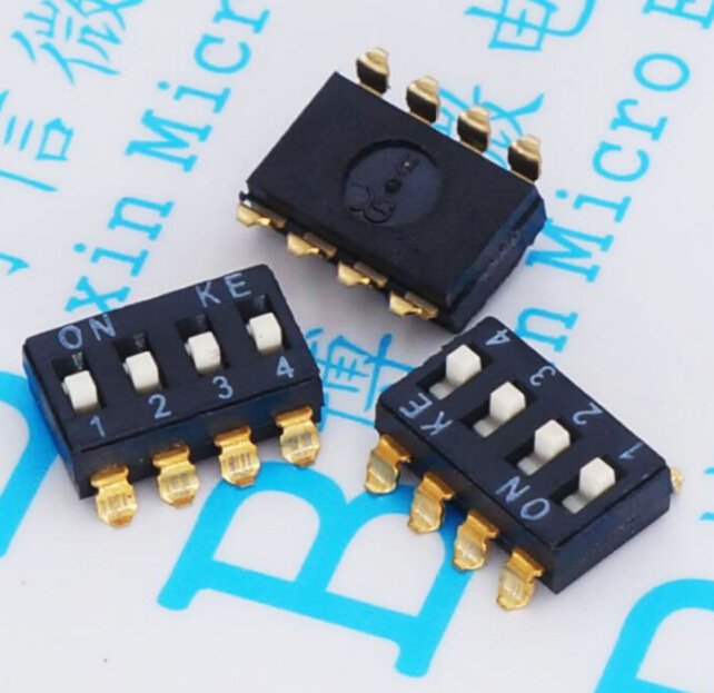 台湾KE 2.54 4位 DSIC02LSGET 贴片拨码开关 DSIC04LSGET深圳现货