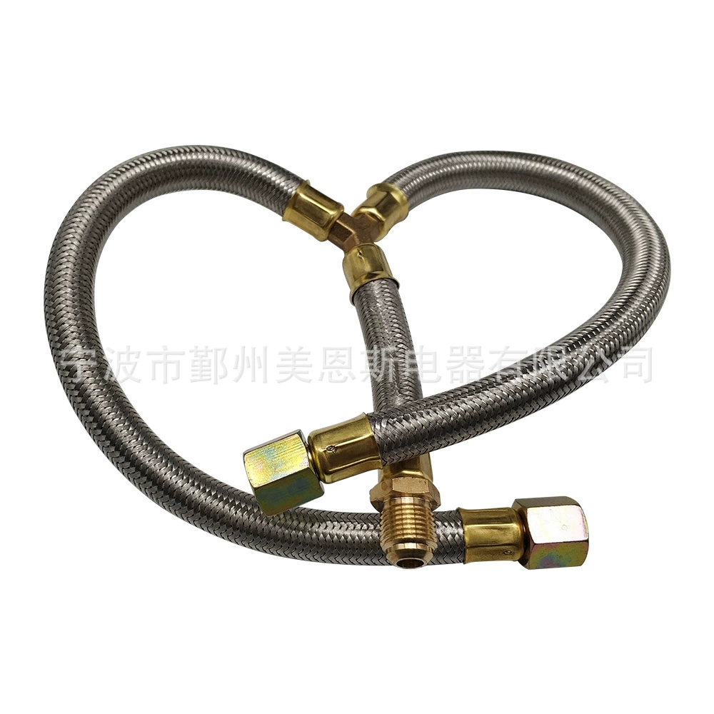 Северная Америка 3/8 "Flare нержавеющая сталь плетеный провод газовая Соединительная труба редукционный клапан пропан газовый бак переходник шланг