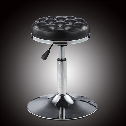 Bar chair, beauty stool, minimalist bar stool, round plate style, height-adjustable rotating small round stool, dropshipping one piece